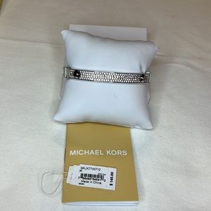 MK Silver Bangle with diamonds.